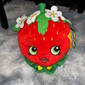 Shopkins Strawberry Kiss Stuffed Plush Toy 2013 Moose 12" Fruit Collectible TAGS